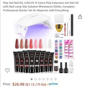 8 Colors Poly Extension Gel Nail Kit